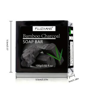 Bamboo charcoal soap box dimensions: 5.5 x 5.5 x 3 cm