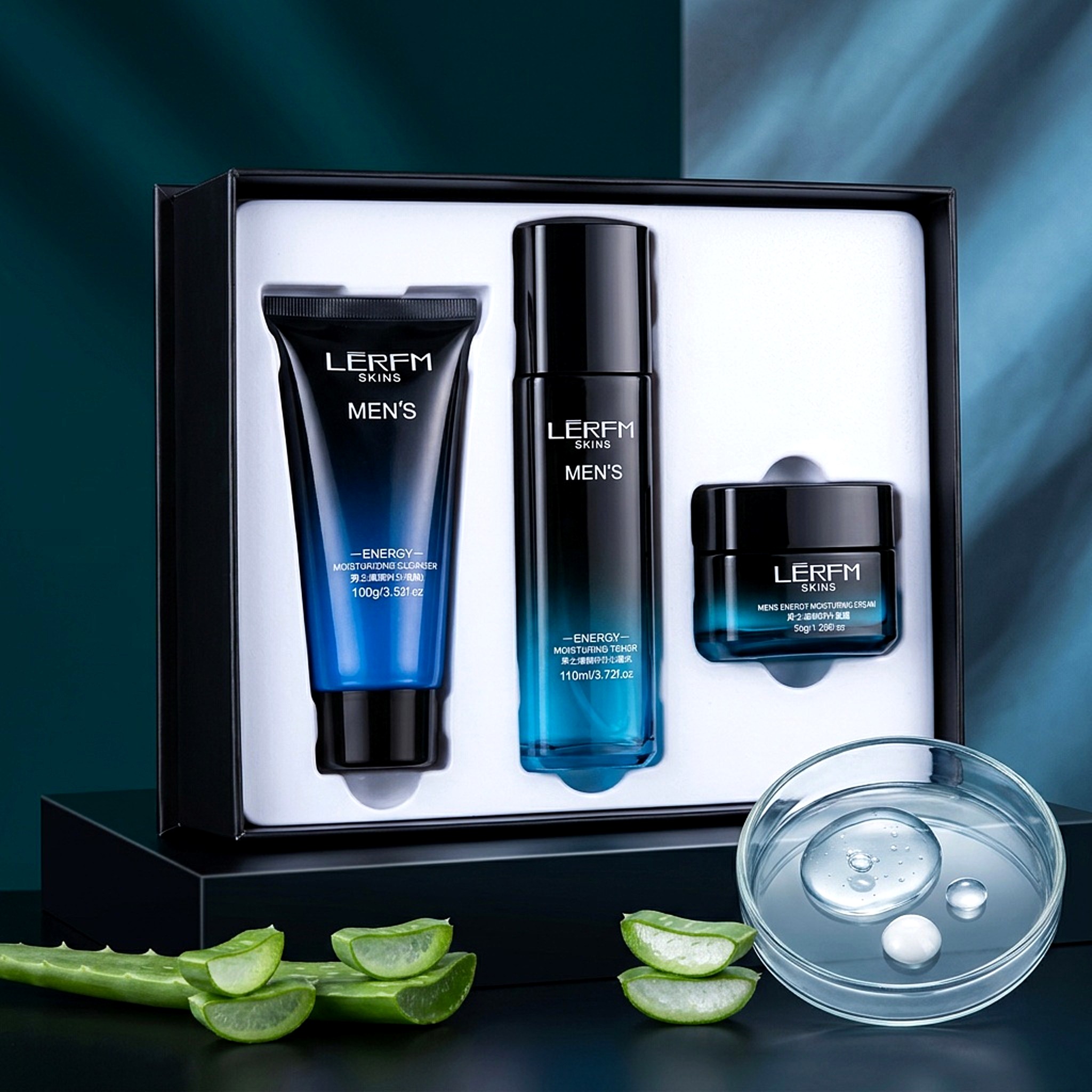 Men's face care set in its gift box