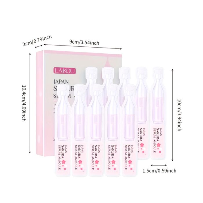 Sakura serum ampoule box and ampoule dimensions